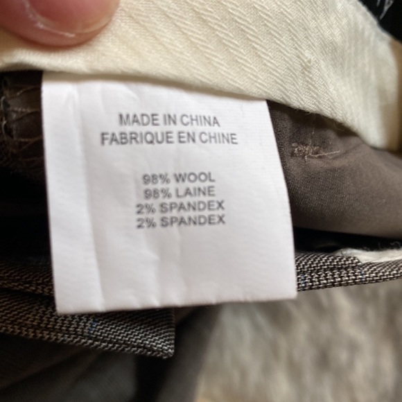 Theory Emery Spring Cheque Dress Pants 6 x 34L - Picture 6 of 7